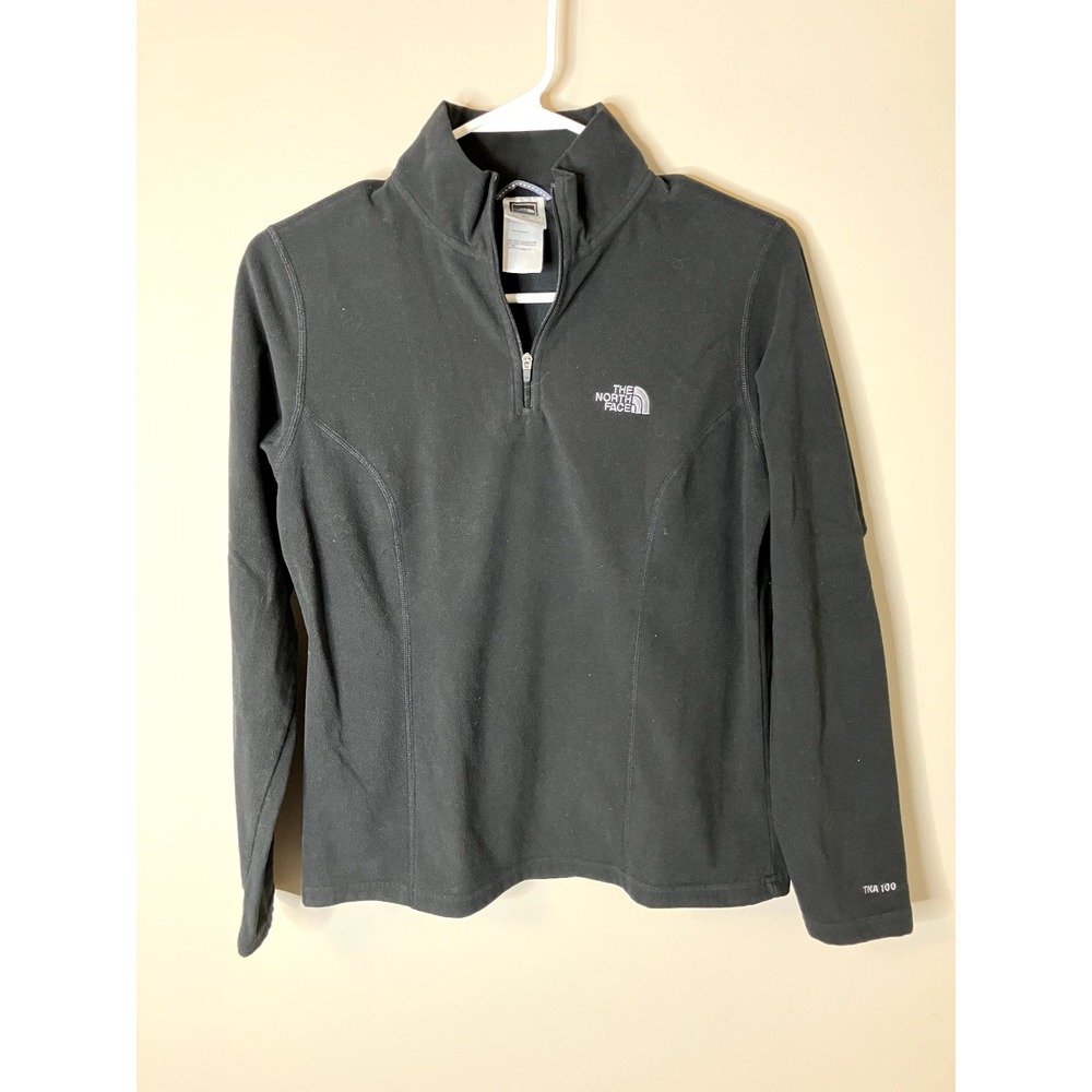 The North Face 1/4 Zip Women Size S Pullover Fleece Black